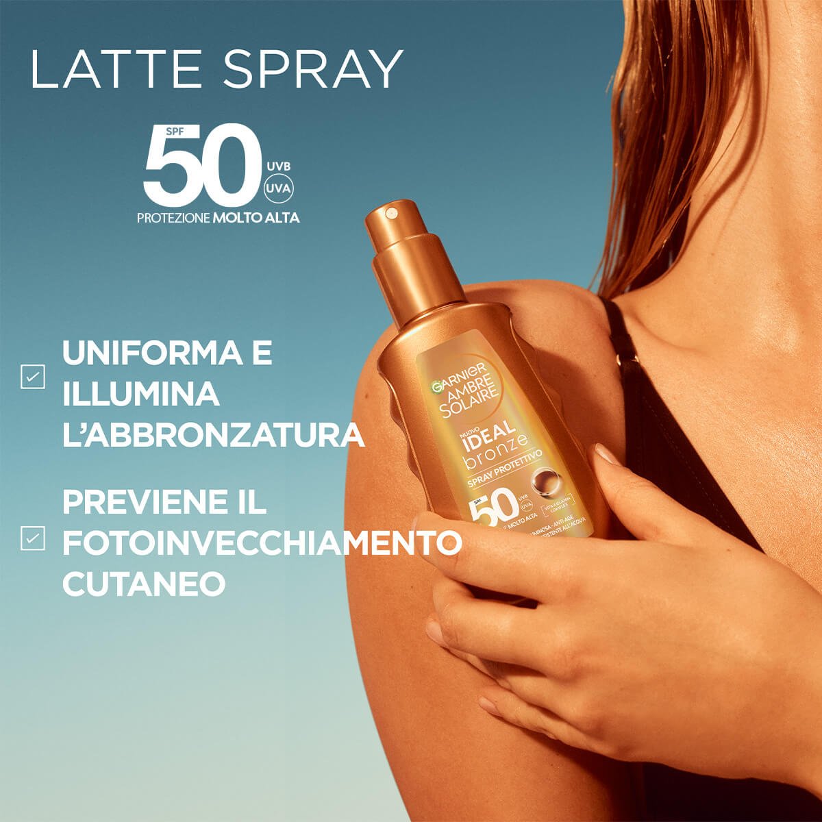 Garnier Ambre Solaire Ideal Bronze Latte Solare Spray SPF50 