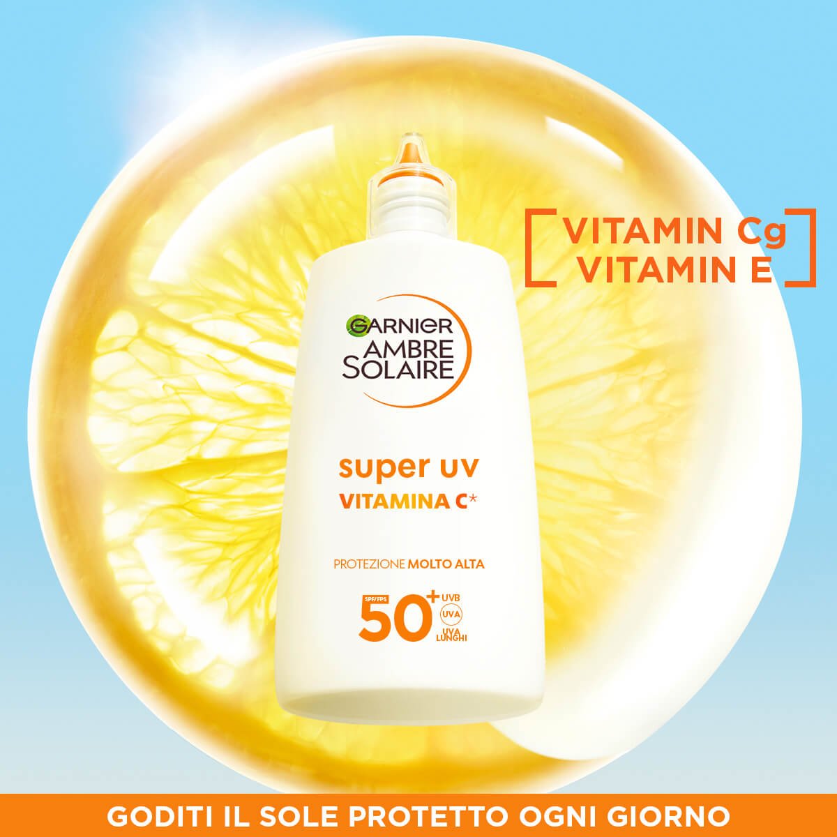 Garnier Ambre Solaire Super UV Vitamina C Fluido Quotidiano Anti-Macchie